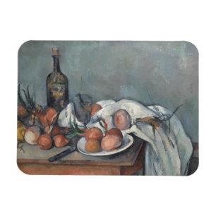 Stilleben mit Zwiebeln, Ölgemälde, Paul Cezanne Magnet