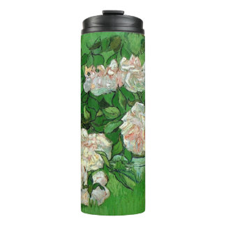Stilleben: rosa Rosen von Vincent van Gogh Thermosbecher