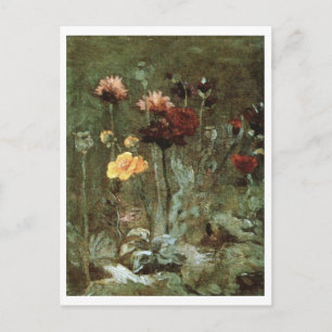Stilleben Scabiosa, Ranunculus, Van Gogh Fine Art Postkarte