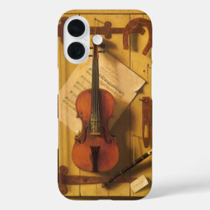 Stilleben Violine und Noten von William Harnett iPhone 16 Hülle
