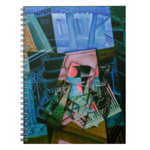 Stilleben vor einem offenen Fenster von Juan Gris Notizblock