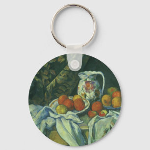 Stilleben, Vorhang und Krug von Paul Cezanne Schlüsselanhänger