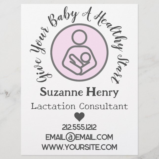 Stillende Leche Baby Flyer (Vorne)