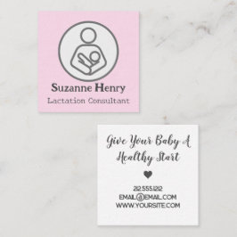 Stillende Leche Baby Quadratische Visitenkarte