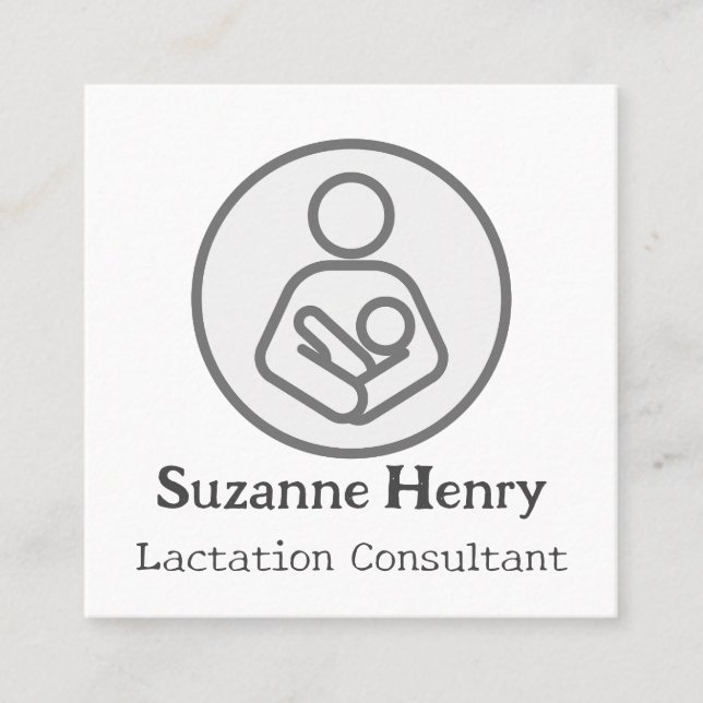 Stillende Leche Baby Quadratische Visitenkarte (Vorderseite)