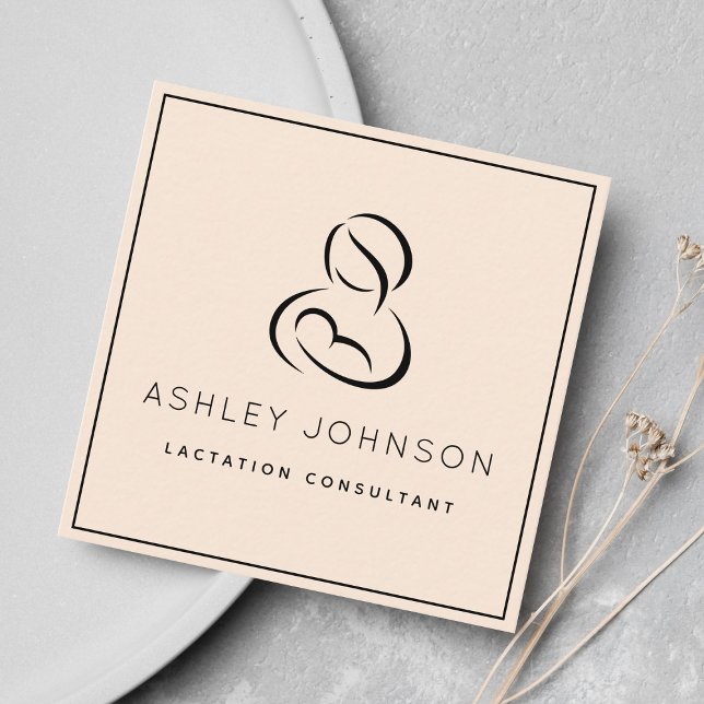 Stillende schwarze Rahmen Quadratische Visitenkarte (Von Creator hochgeladen)