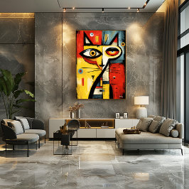 Stiller Blick — Zeitgenössischer Abstrakter Expres Poster