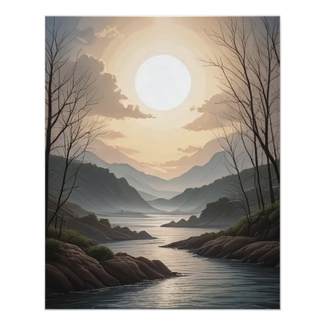 Stiller Horizont Poster (Vorderseite)