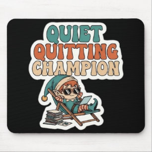 Stiller Kündigungs-Elf Lustiger Bürohumor Dunkelmo Mousepad