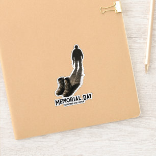 Stiller Mut – Memorial Day Hommage Soldier Shadow Aufkleber