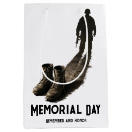 Stiller Mut – Memorial Day Hommage Soldier Shadow Mittlere Geschenktüte