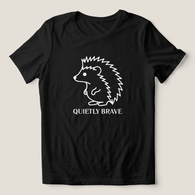 Stiller Mutiger Igel Tri-Blend Shirt (Design Vorderseite)
