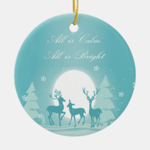 Stiller Nachtschnee u. Keramikornament