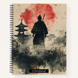 Stiller Samurai Karminroter Wald (3) Notizbuch
