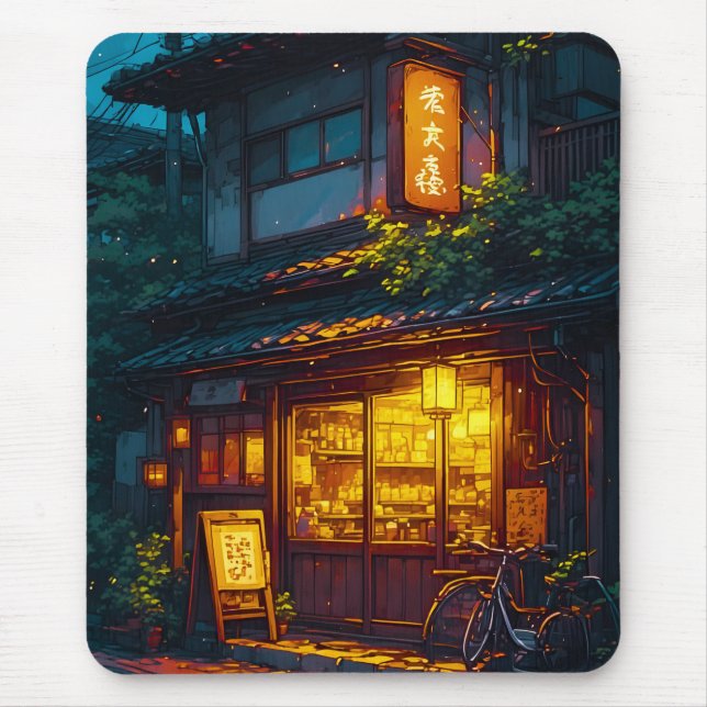 Stiller Straßenladen Mousepad (Vorne)