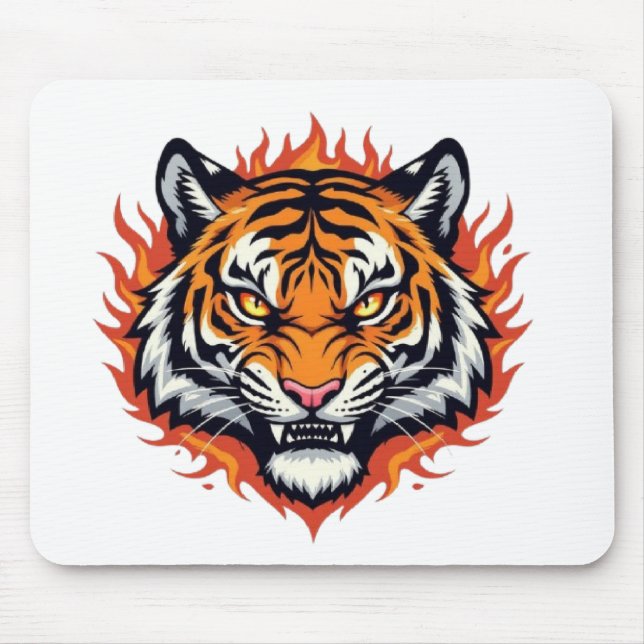 Stiller Tiger – Präzision und Kraft Mousepad (Vorne)