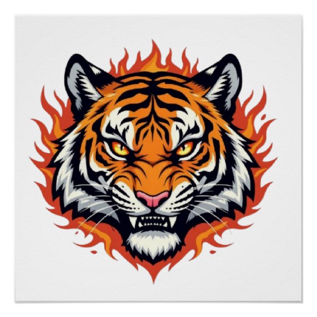 Stiller Tiger – Präzision und Kraft Poster (Vorderseite)