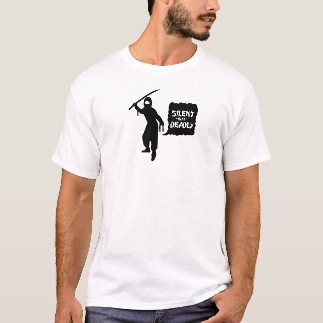 Stilles aber tödliches Furz Ninja T-Shirt (Vorderseite)