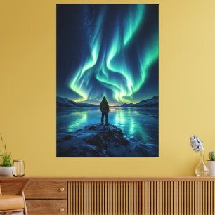 Stilles Erwachen – Aurora Borealis Leinwanddruck