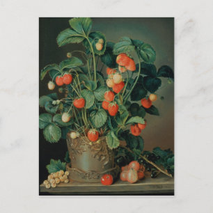 Stilles Leben mit Erdbeeren Postkarte