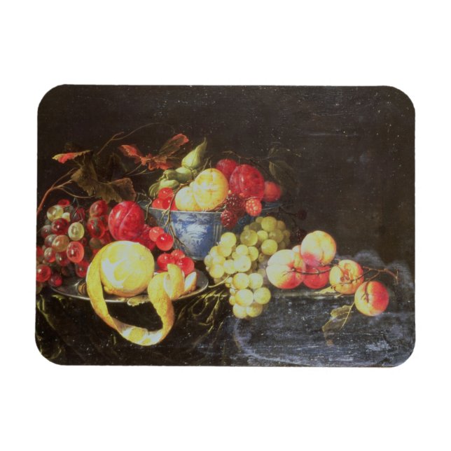 Stilles Leben mit Früchten in Delft Bowl, einschli Magnet (Horizontal)
