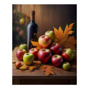 Stilles Lifeposter, Herbstblätter, Poster