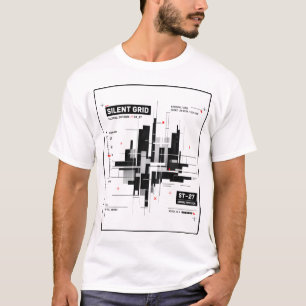 Stilles Raster Taktisches Minimal-Tech-Raster-St T-Shirt
