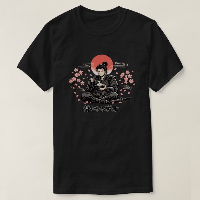 Stilles Samurai-Mahl T-Shirt (Design vorne)