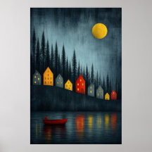 Stilles Treiben unter dem goldenen Mond