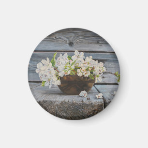 Stillleben Apfelblüte – Original Kunstdruck Magnet