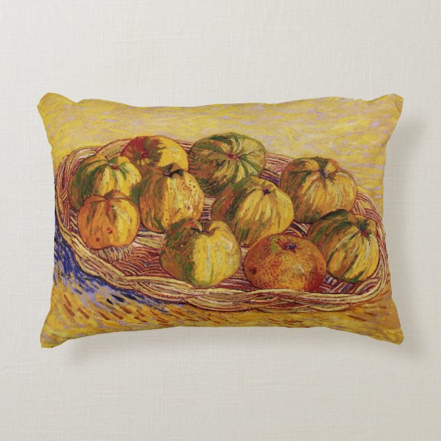 Stillleben, Äpfelkörbe von Vincent van Gogh Dekokissen (Vorderseite)