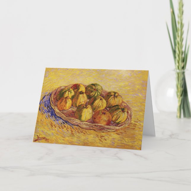 Stillleben, Äpfelkörbe von Vincent van Gogh Karte (Vorderseite)