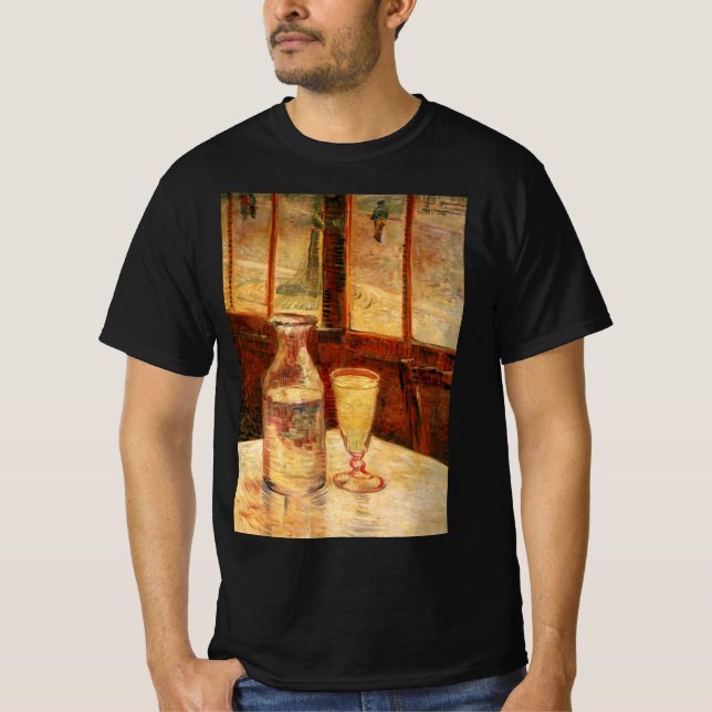 Stillleben bei Absinthe von Vincent van Gogh T-Shirt (Vorderseite)