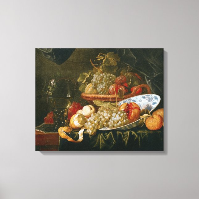 Stillleben bei Obst Leinwanddruck (Vorderseite)
