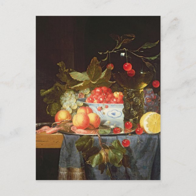 Stillleben bei Obst Postkarte (Vorderseite)