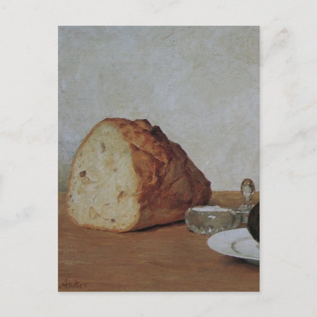 Stillleben Bier und Radieschen - Albert Anker Postkarte (Vorderseite)