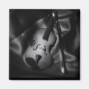 Stillleben-Bild einer Violine in s/w Magnet