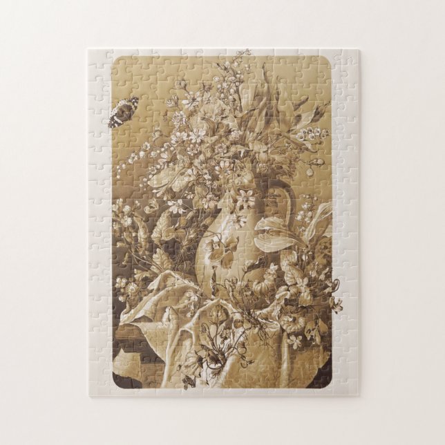 Stillleben Blume Stück Sepia Nostalgie (Vertikal)