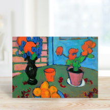 Stillleben Blume und Orangen | von Jawlensky