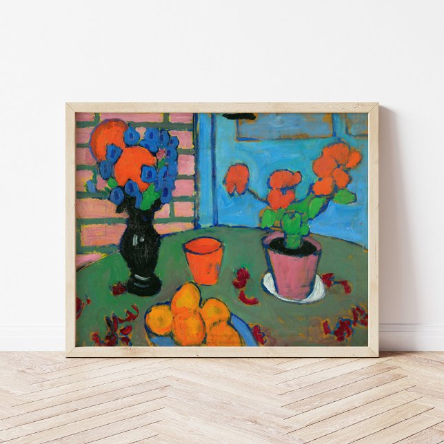 Stillleben Blume und Orangen | von Jawlensky Poster (Von Creator hochgeladen)