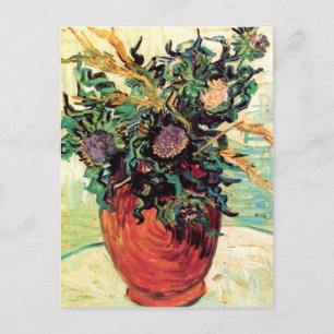 Stillleben Blumen und Disteln, Van Gogh Fine Art Postkarte