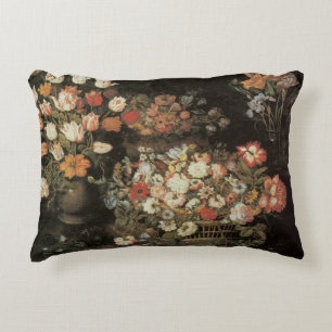 Stillleben Blumen, Vintage Floral Barock Dekokissen