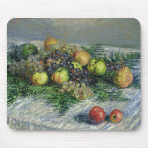 Stillleben Claude Monets mit Birnen und Trauben Mousepad