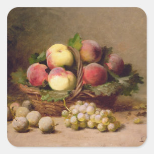 Stillleben der Frucht Quadratischer Aufkleber
