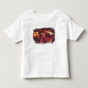 Stillleben der Frucht und der Musikinstrumente Kleinkind T-shirt