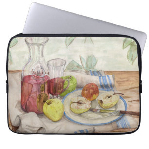 Stillleben der Obst- und Weinmalerei Laptopschutzhülle