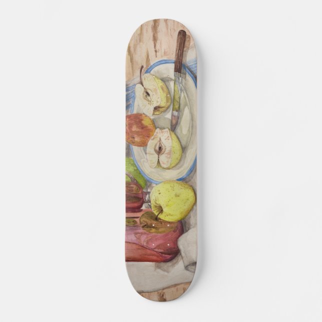 Stillleben der Obst- und Weinmalerei Skateboard (Vorderseite)