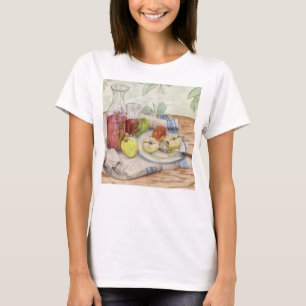 Stillleben der Obst- und Weinmalerei T-Shirt