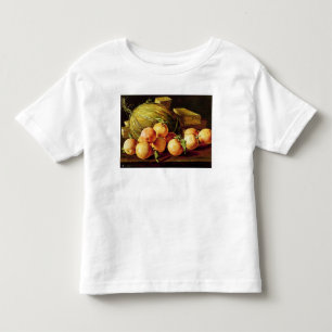 Stillleben der Orangen, der Melonen und der Käste Kleinkind T-shirt