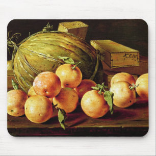Stillleben der Orangen, der Melonen und der Käste Mousepad